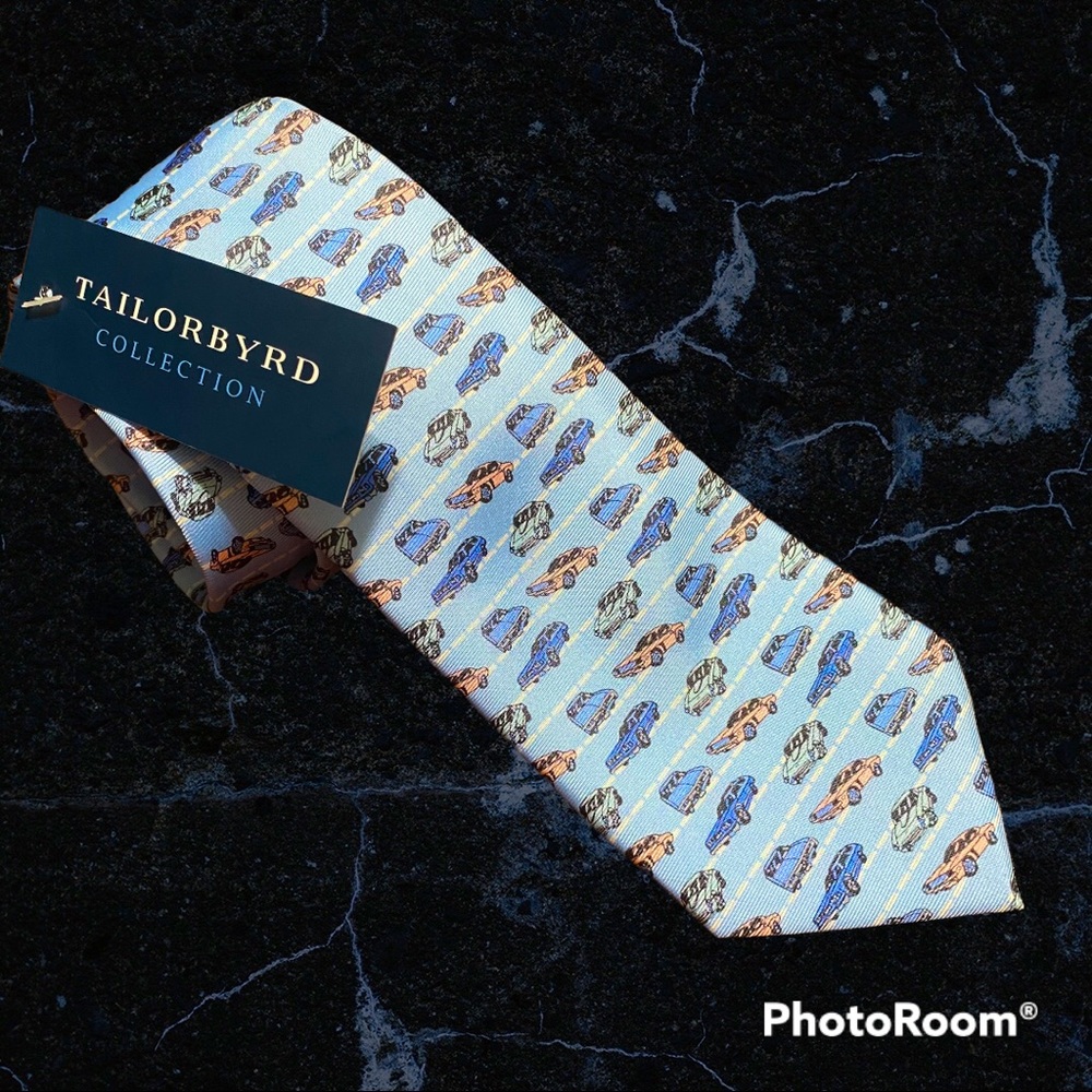 Tailorbyrd Men’s Necktie 100% Silk Muscle Cars